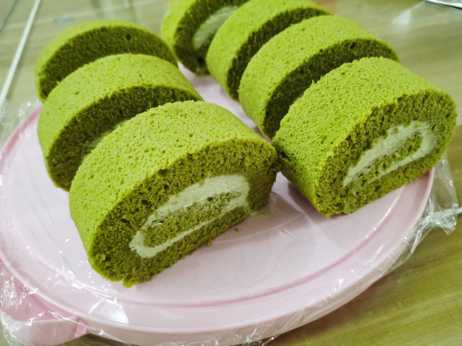 抹茶红豆蛋糕卷