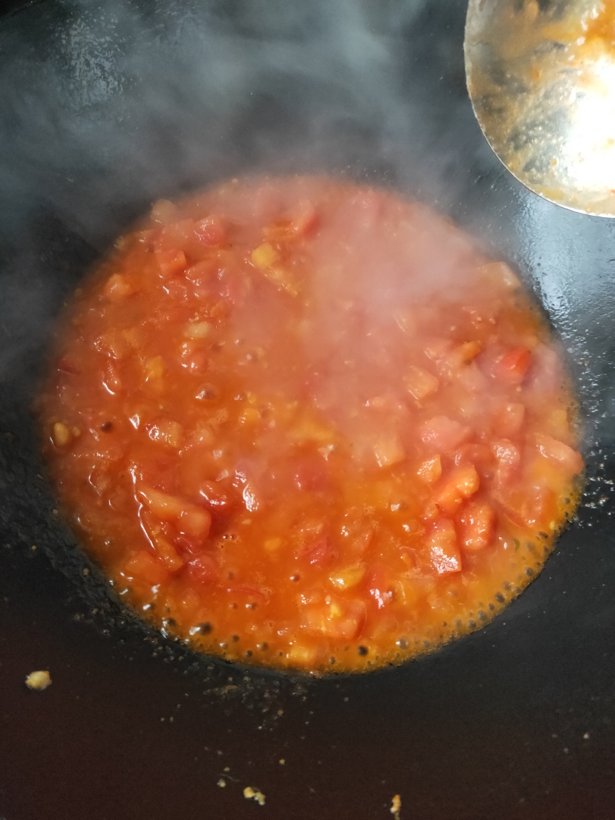 全家最爱西红柿鸡蛋汤面的做法 步骤7