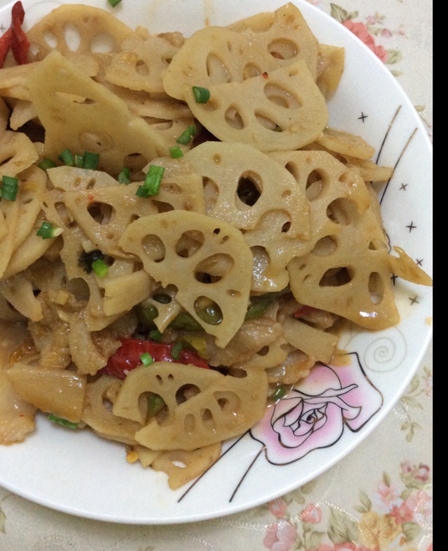 莲藕木耳炒肉片