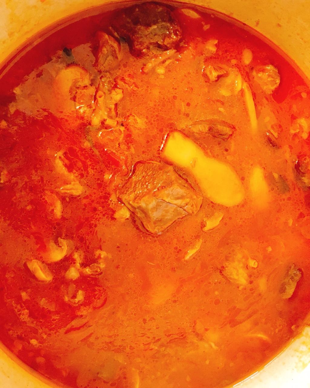 番茄牛筋锅【曼达小馆】2017年夜饭