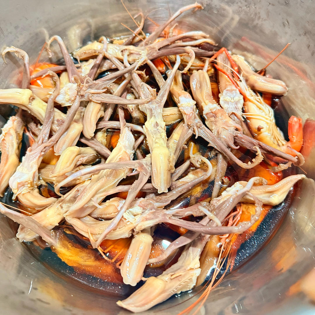 香糟一切：香糟虾+香糟鹅掌鸭信+香糟花毛【曼食慢语】