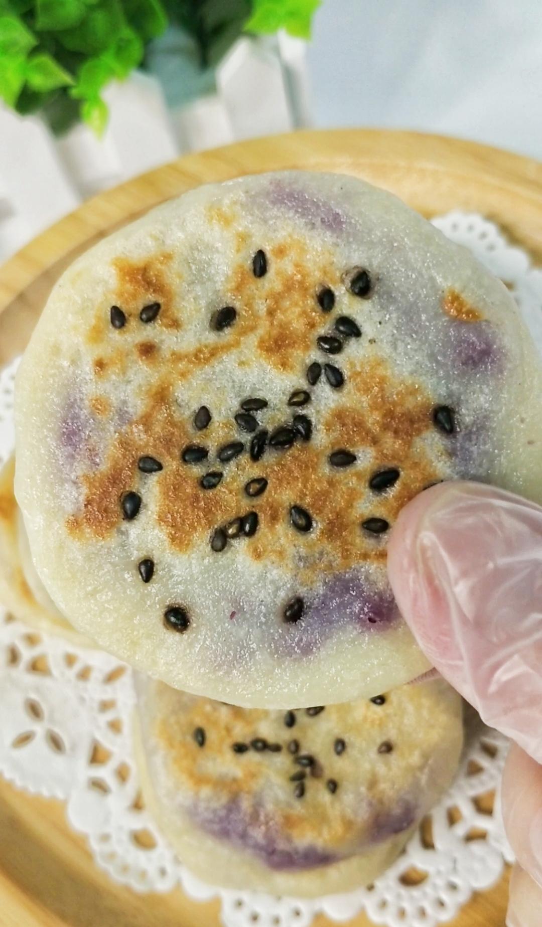 山药紫薯饼 12+宝宝辅食的做法