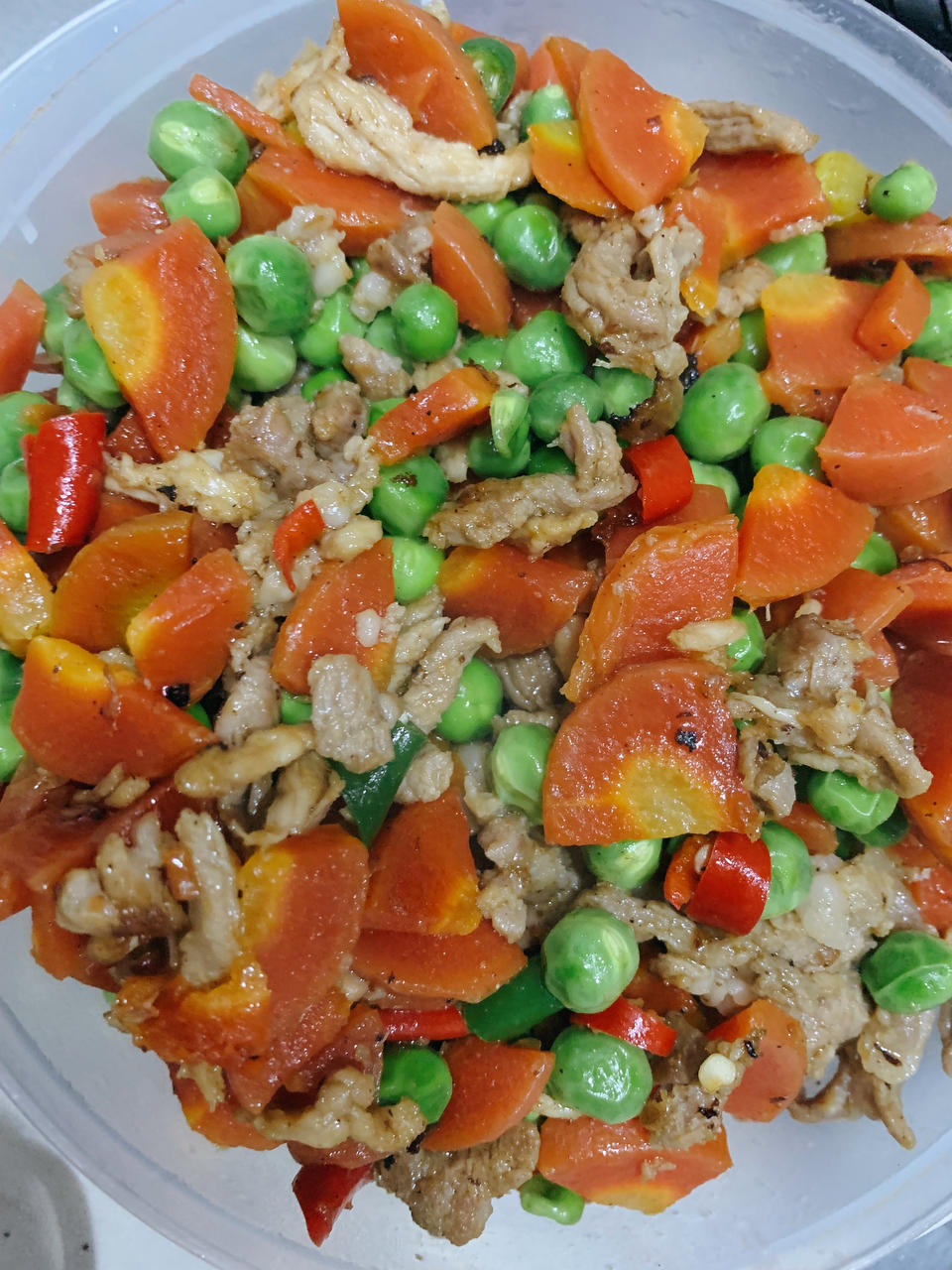 豌豆炒肉末
