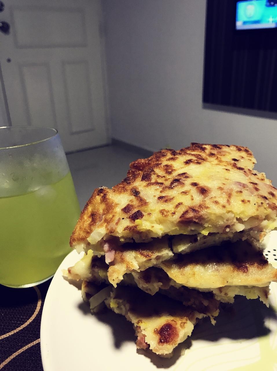 菠菜鸡蛋饼