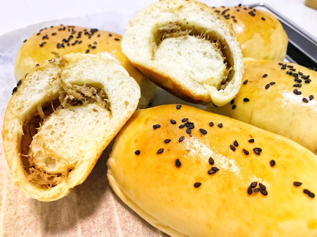 一次发酵肉松面包（简单快手）