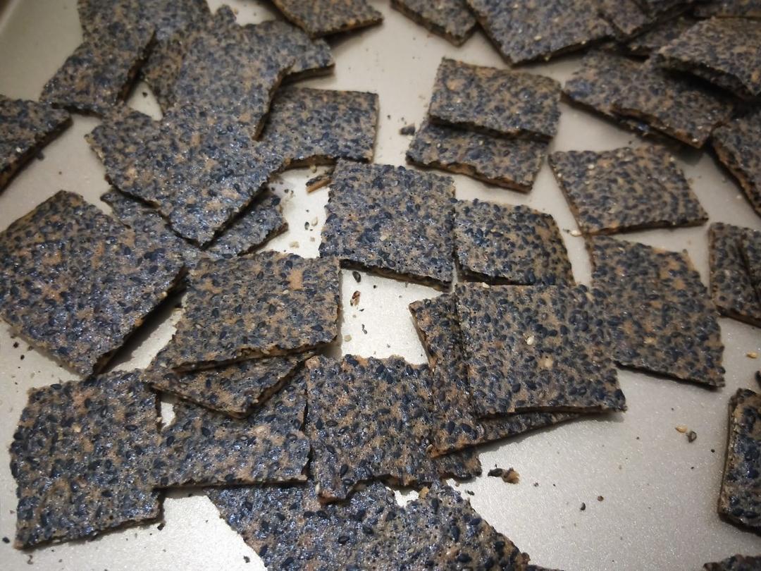 芝麻薄脆饼干，一步操作，超级简单