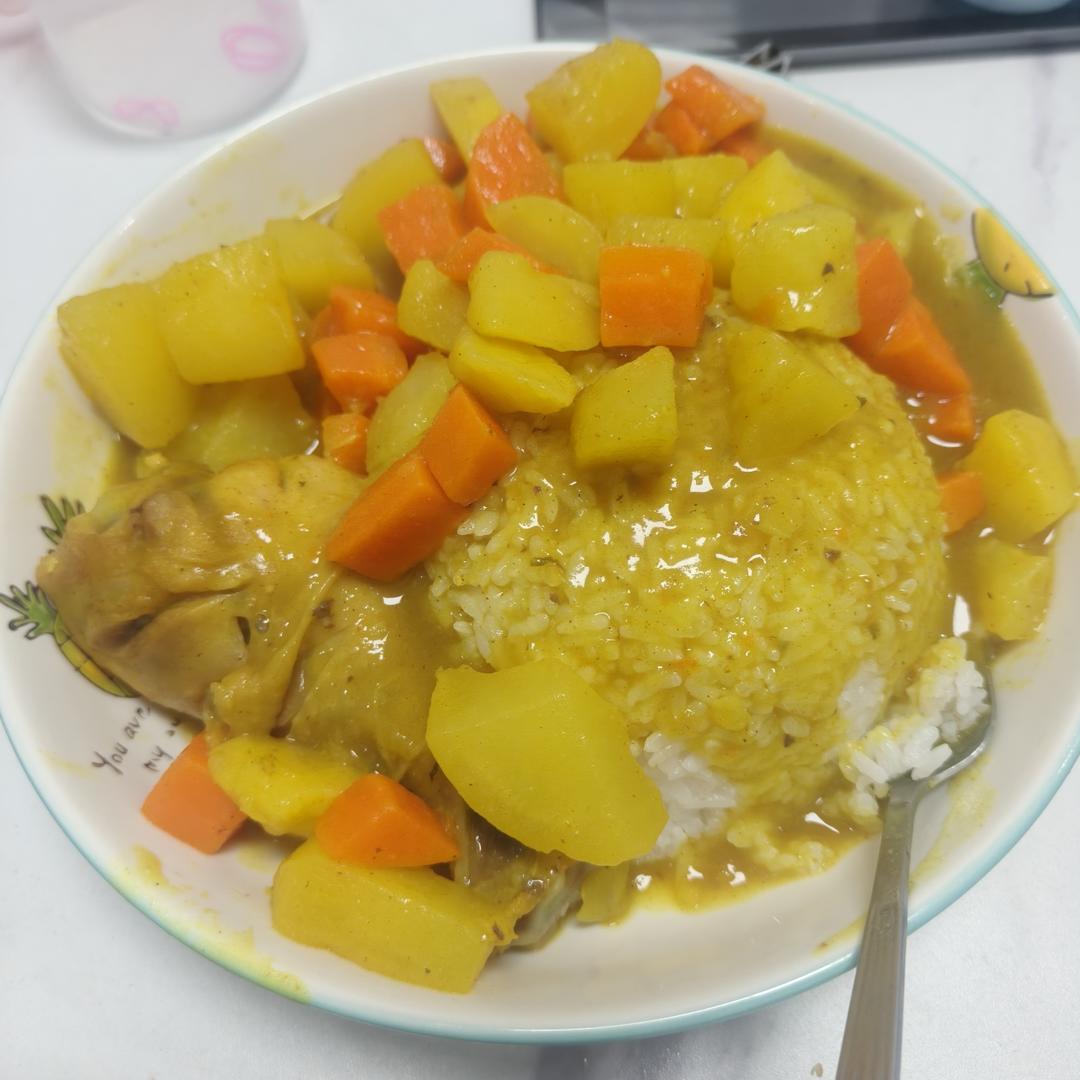 咖喱鸡腿饭