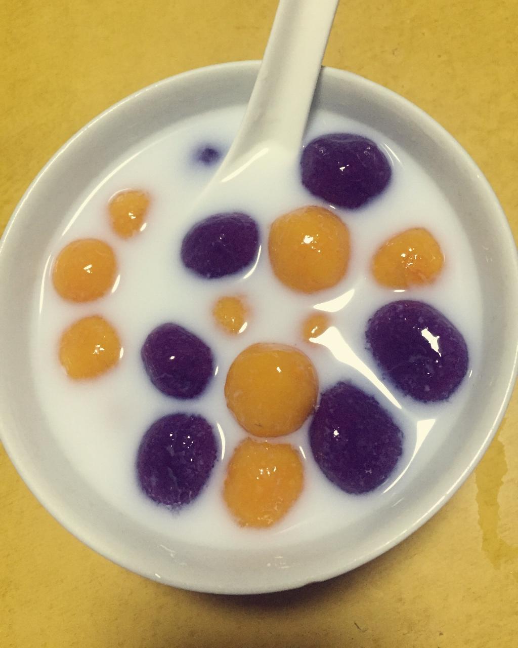 超级简单的彩色芋圆