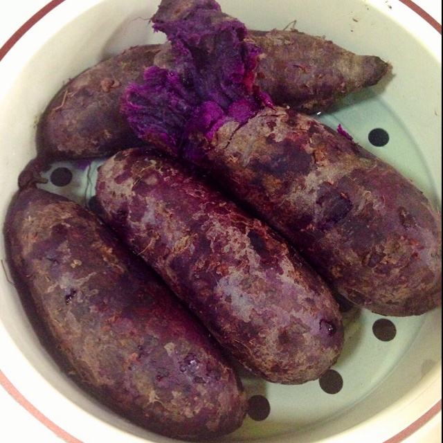 电饭煲烀紫薯