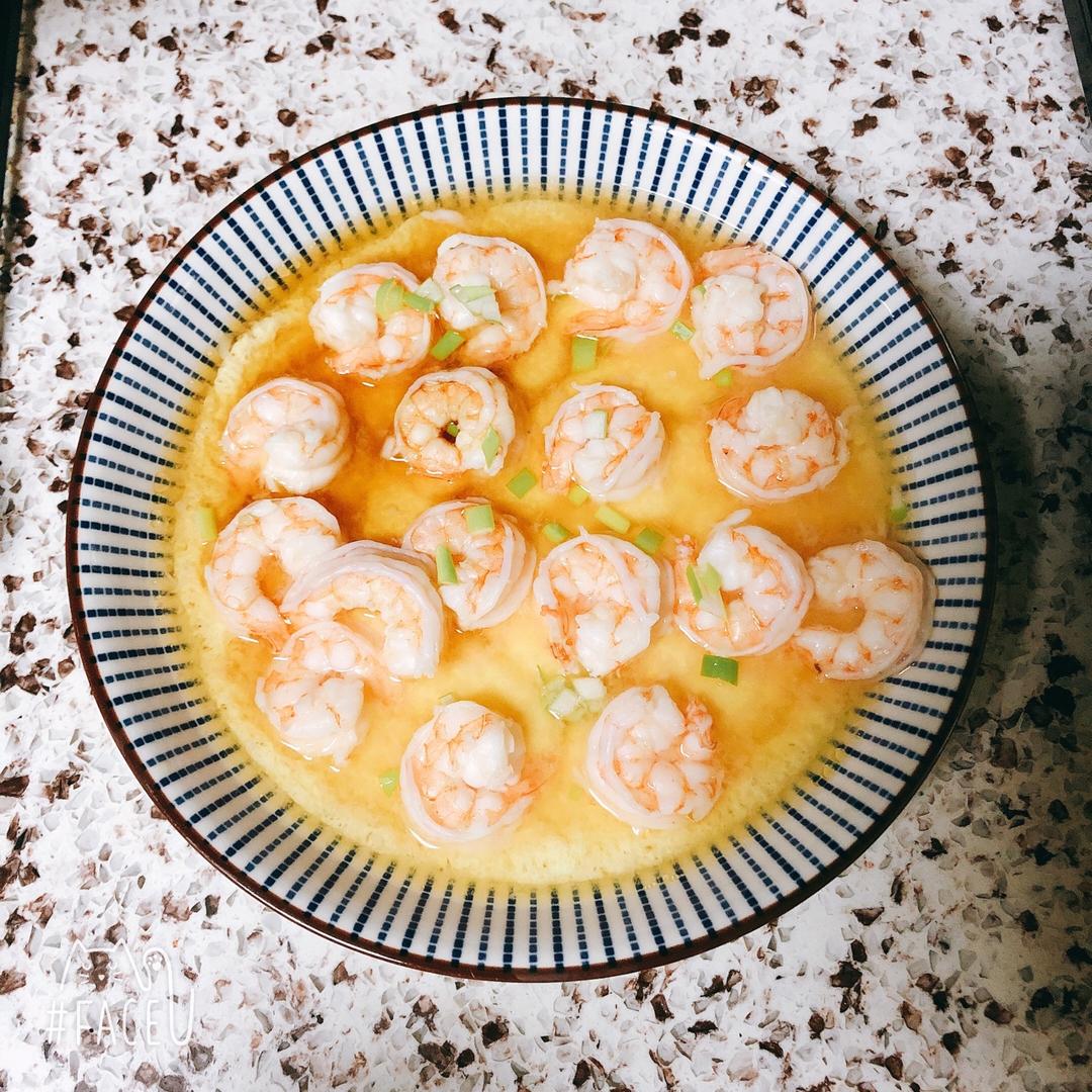 滑嫩的虾仁蛋羹