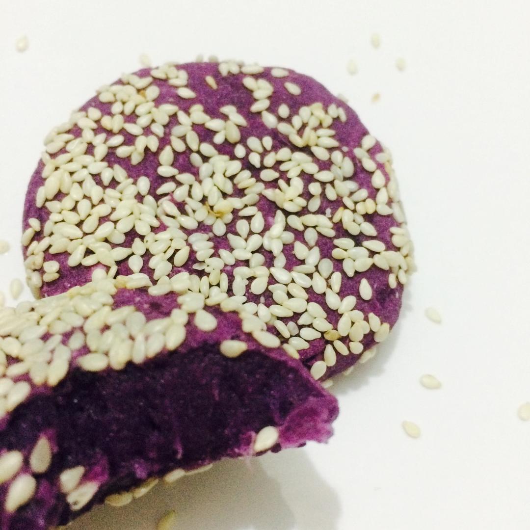 紫薯糯米小饼--超简单烤箱版