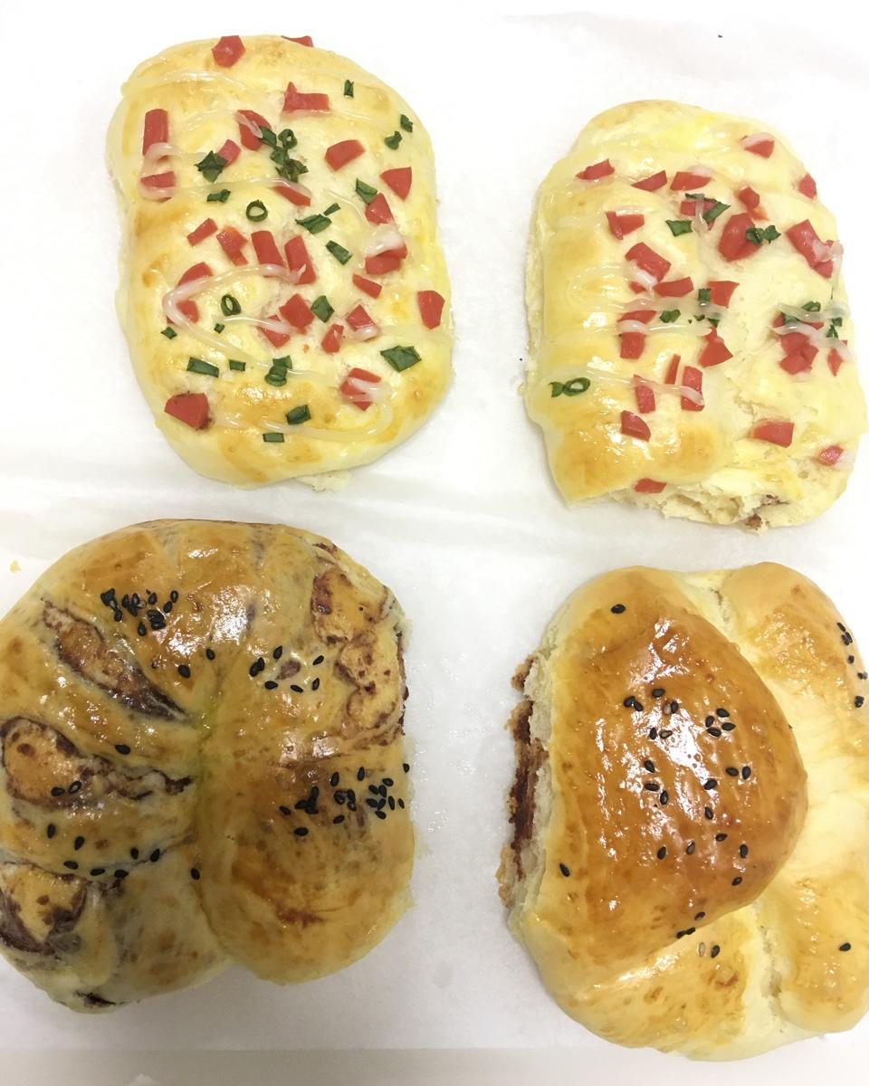 香葱火腿肉松面包