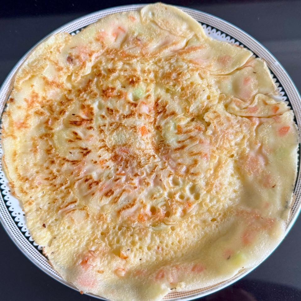 简单快手蔬菜鸡蛋煎饼