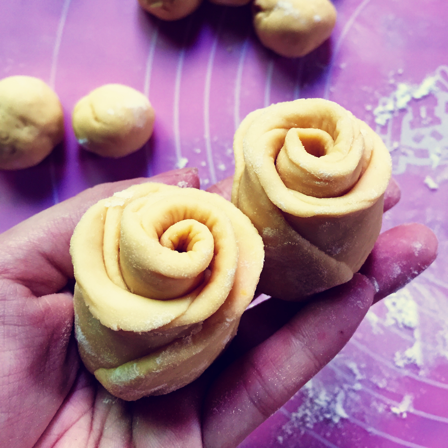 南瓜黄玫瑰(馒头）