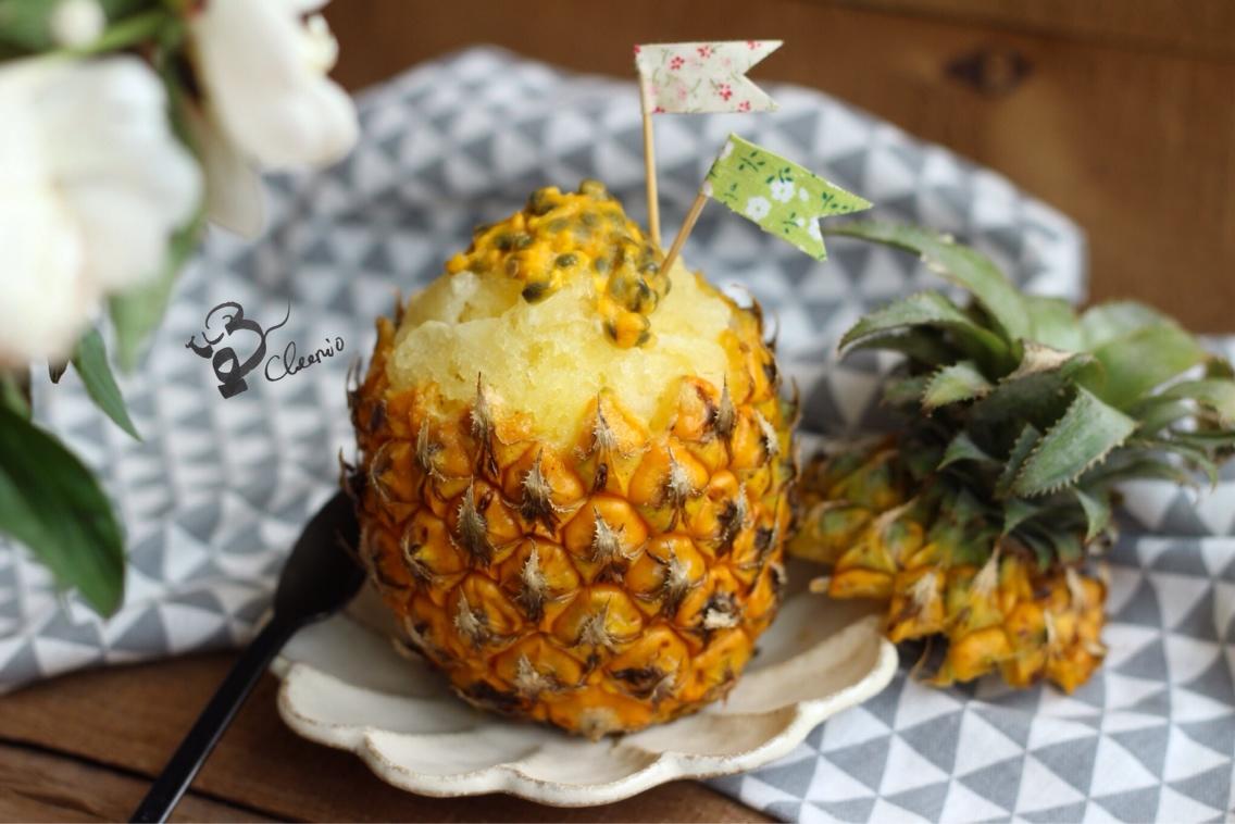 百香果菠萝刨冰 Pineapple&Passion fruit Ice