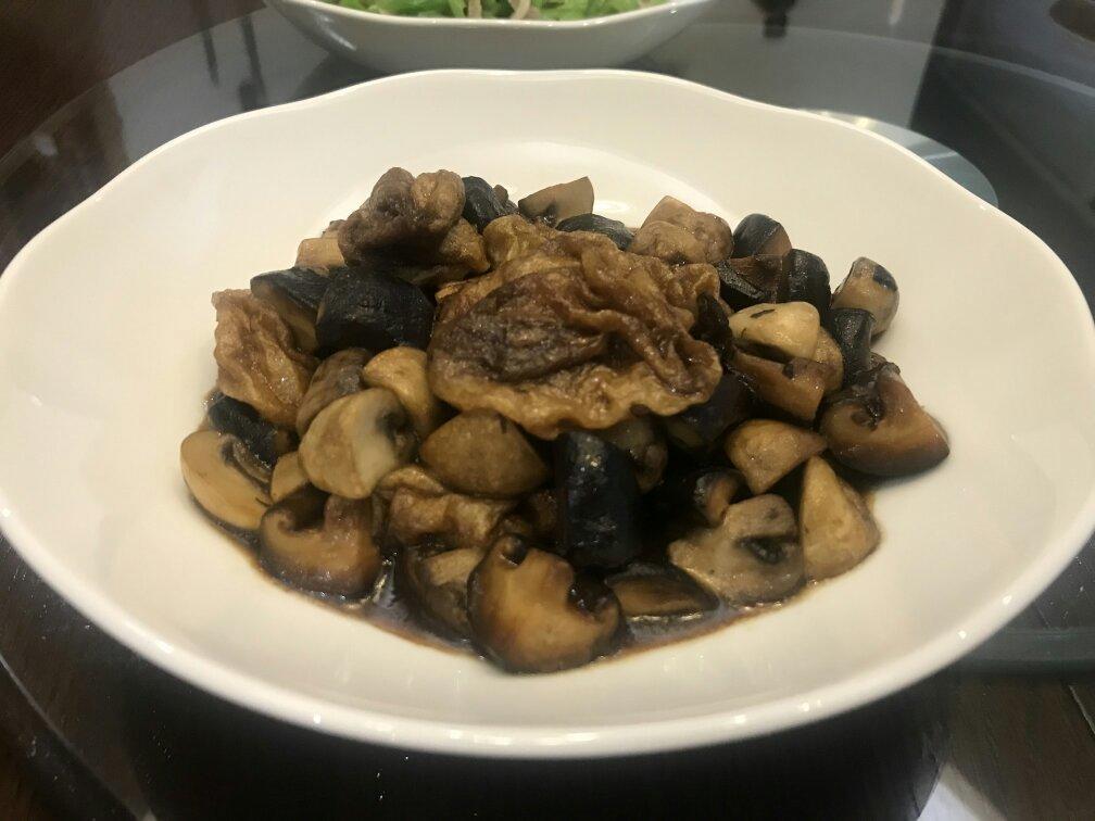 蚝油双菇油面筋