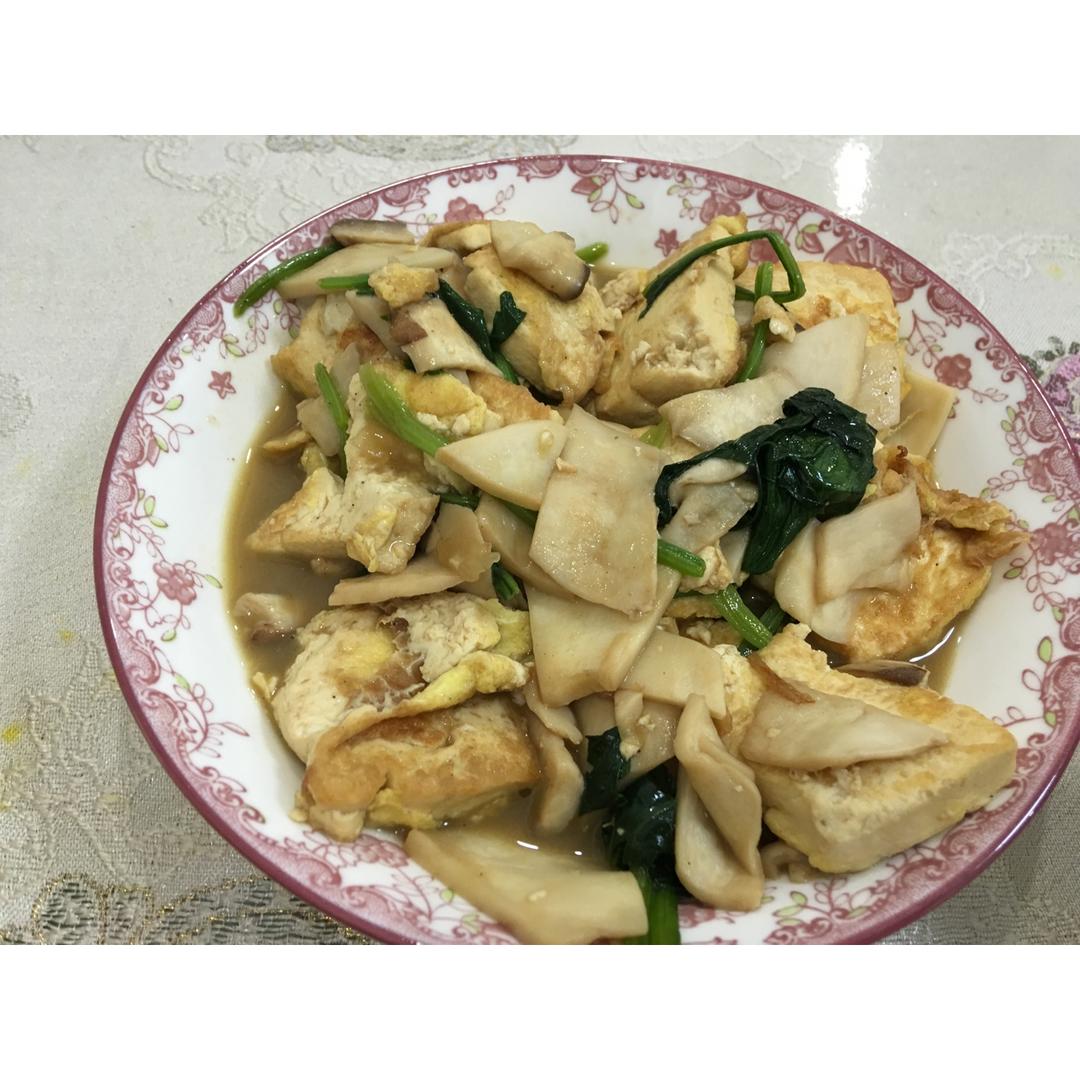 杏鲍菇烧豆腐