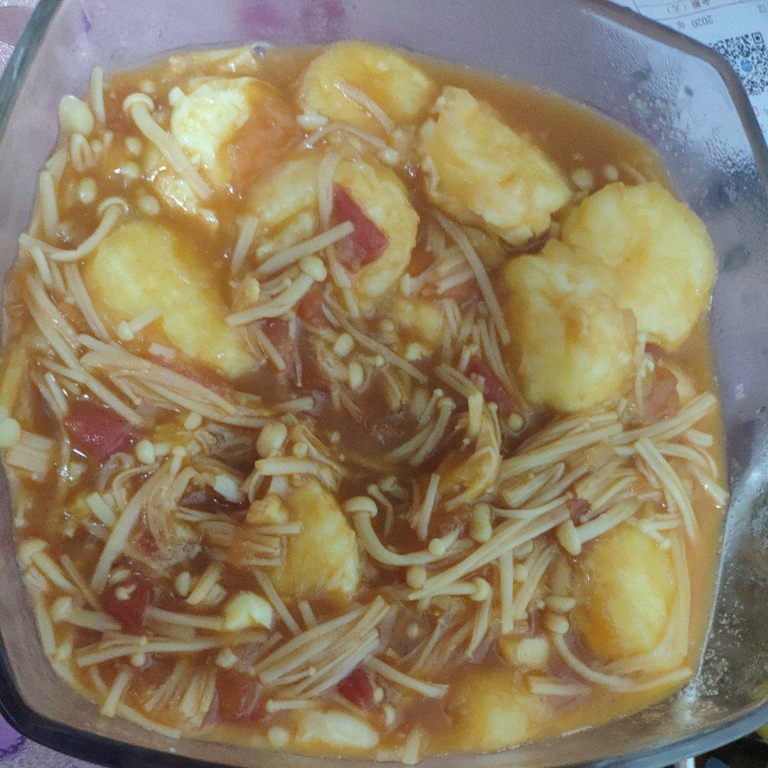 金针菇烧日本豆腐