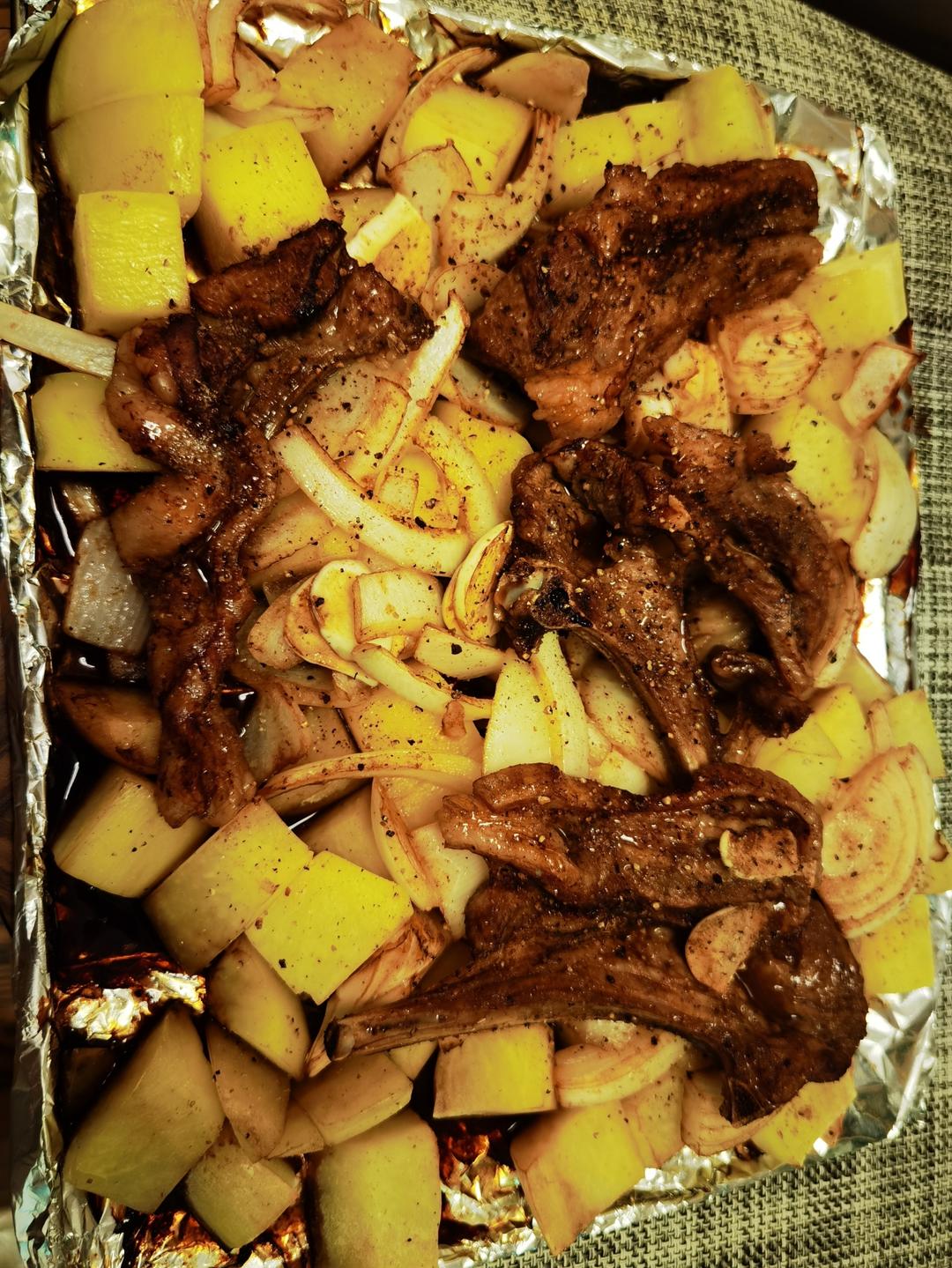 超好吃的烤羊排烤箱版