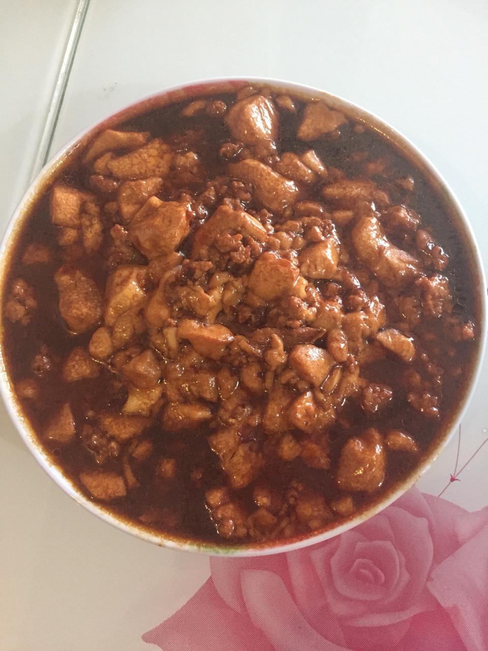 家常红烧肉末豆腐