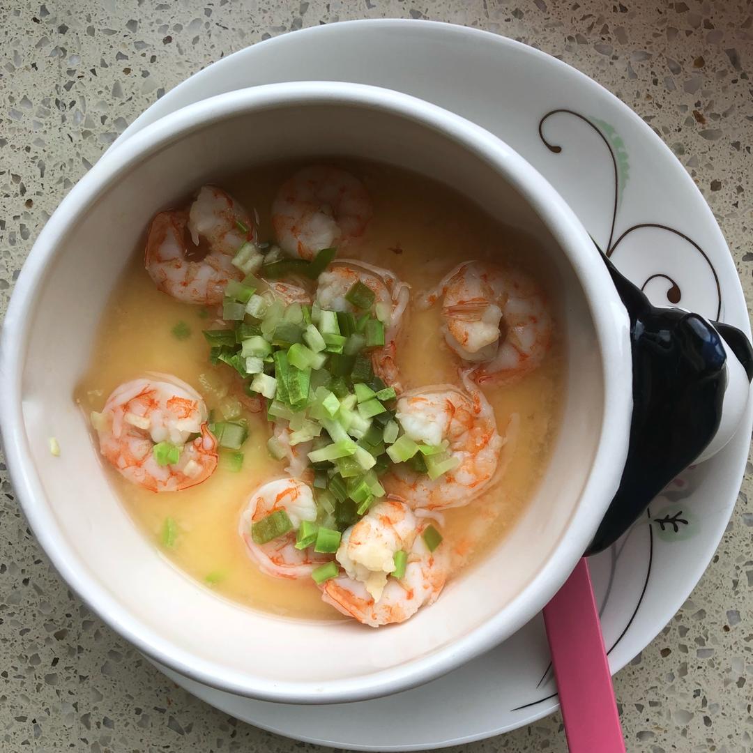 滑嫩的虾仁蛋羹