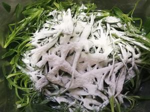 粉蒸面条菜（清淡绿色农家菜）的做法 步骤2