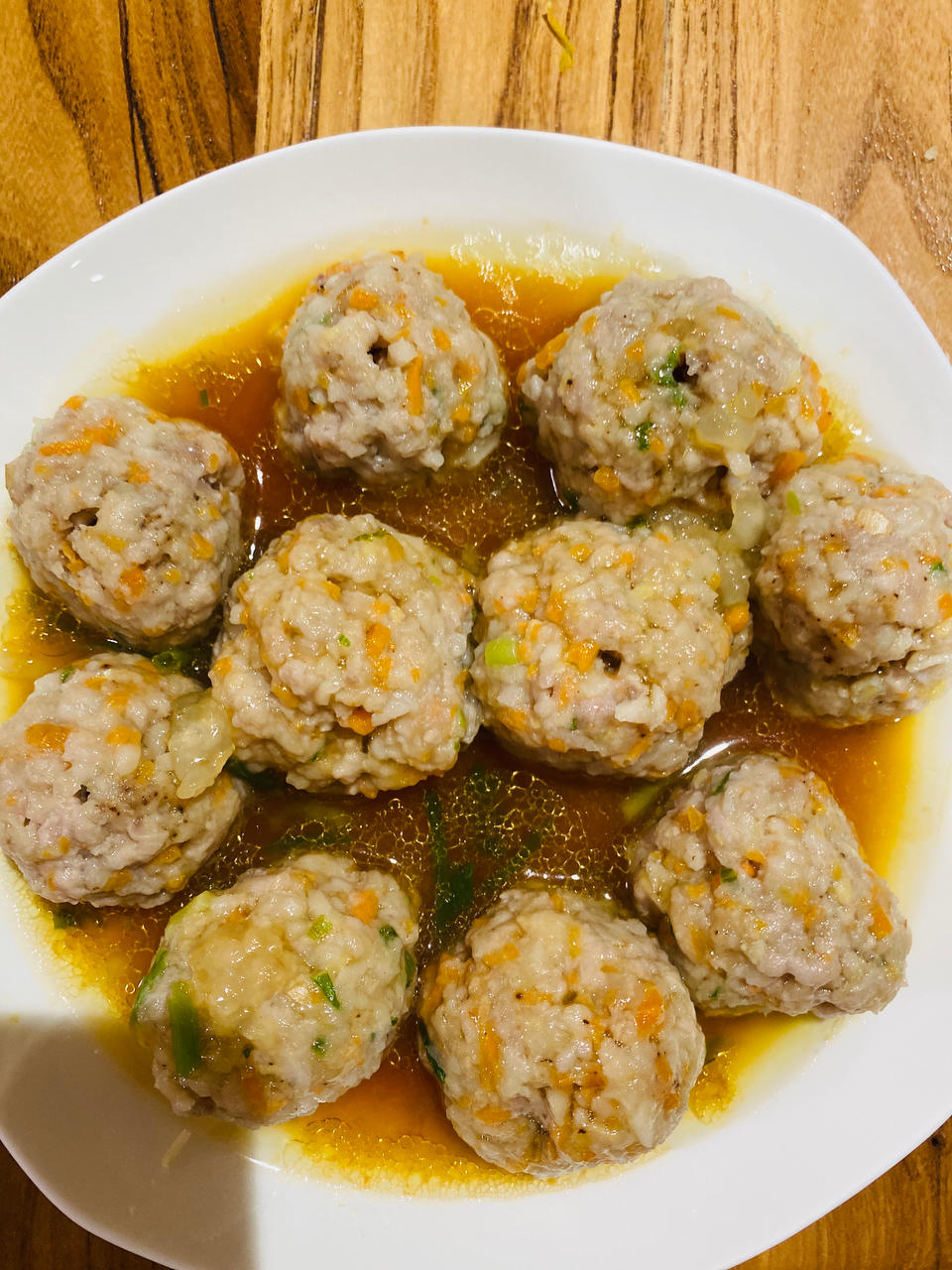 非常简单又好吃的~~家常清蒸藕丸子