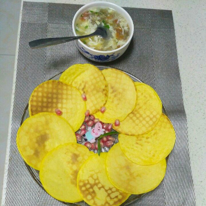 胡萝卜鸡蛋牛奶煎饼～vitamix 版