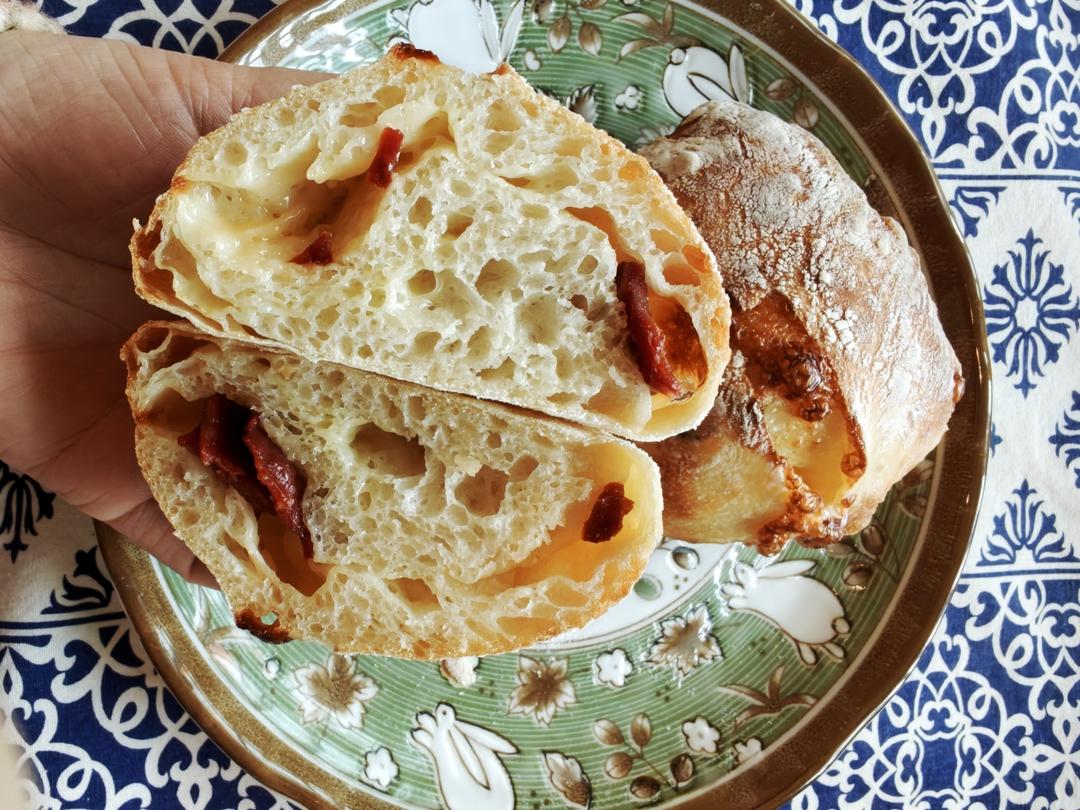 【ciabatta】家庭版恰巴塔，软乎乎的拖鞋面包