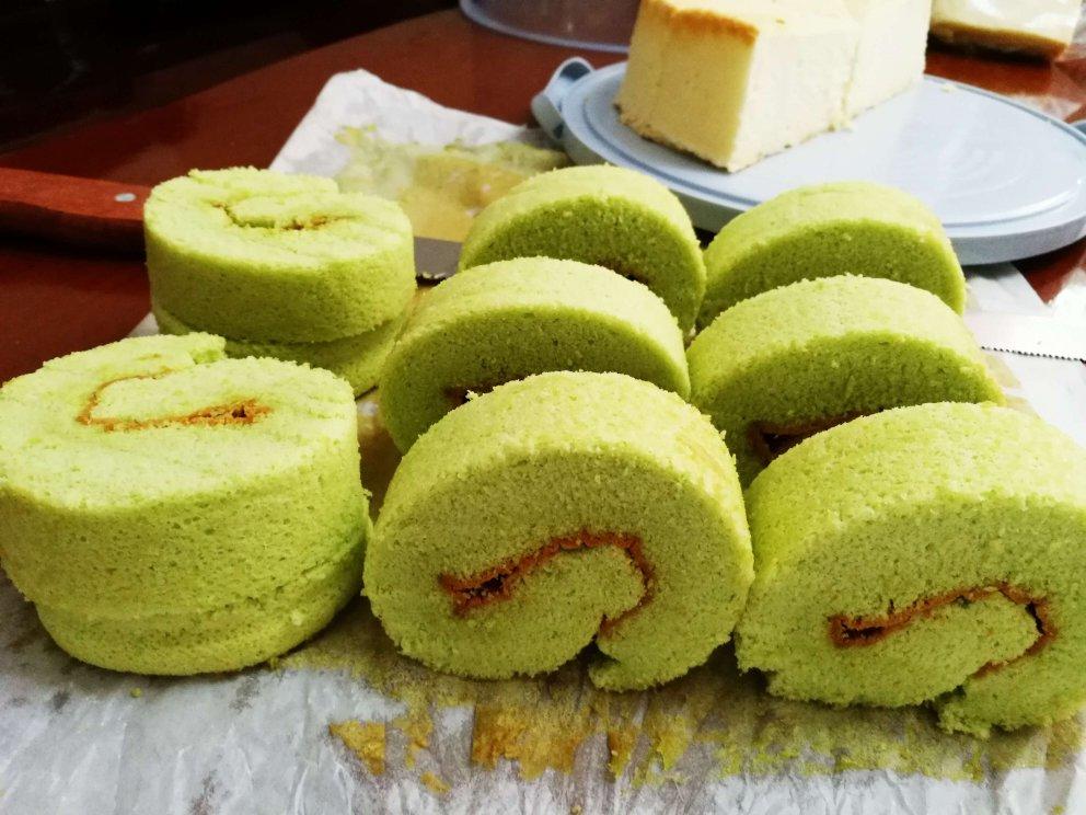 抹茶红豆蛋糕卷