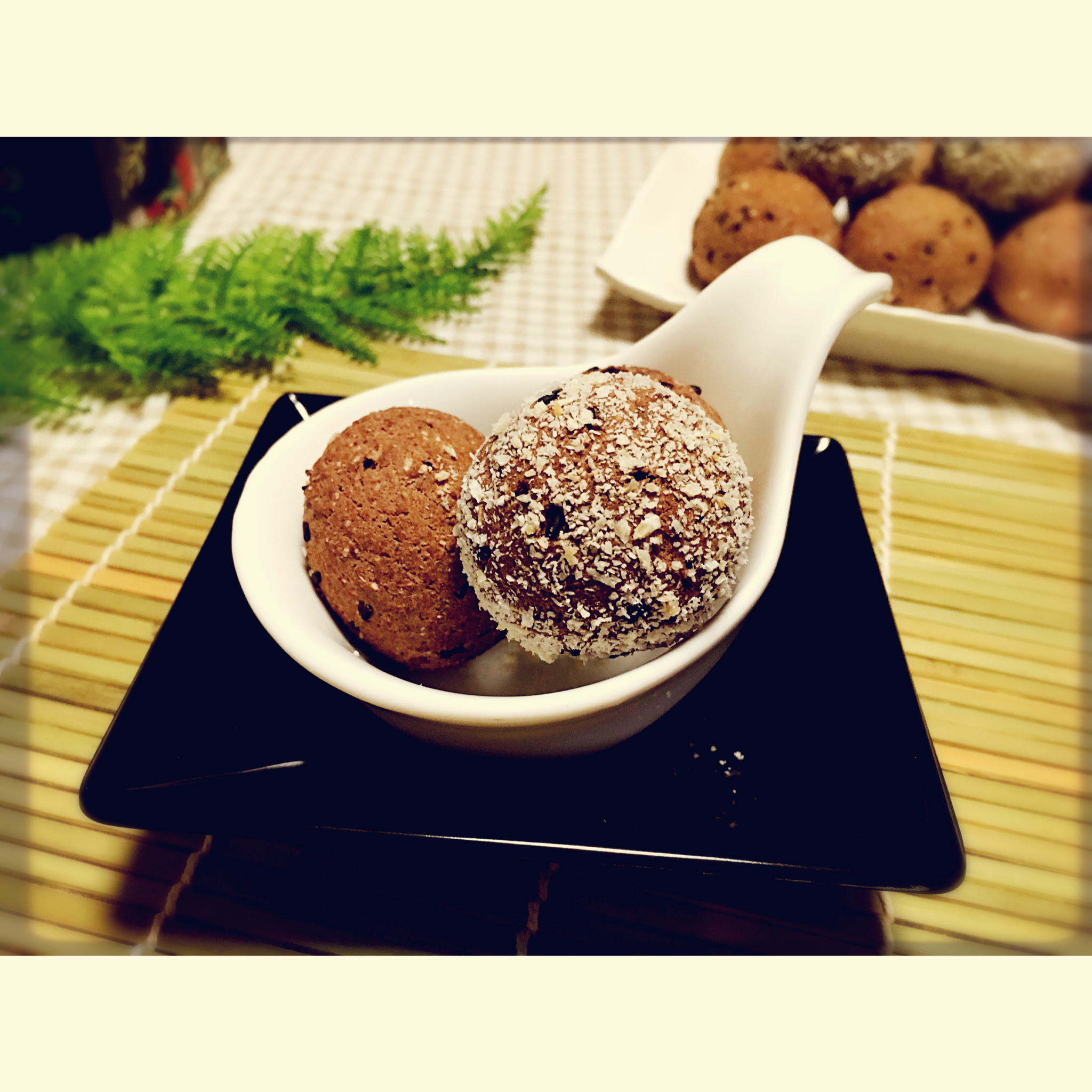 可可椰蓉麻薯（附芝士、抹茶味）