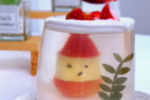 圣诞节随手就能做的小甜品，椰汁草莓果冻，圣诞氛围get√