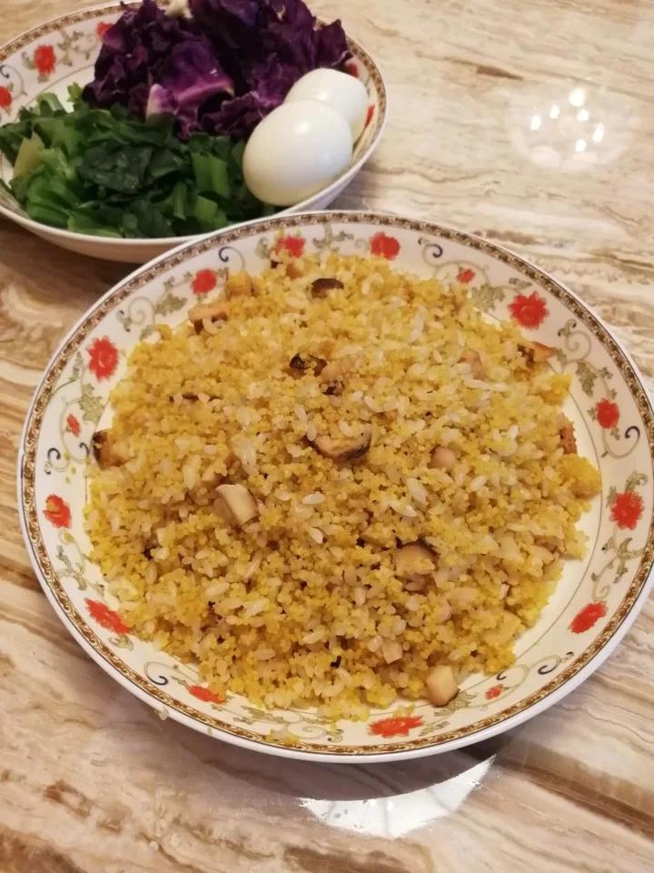 松茸炒饭 纯净素食