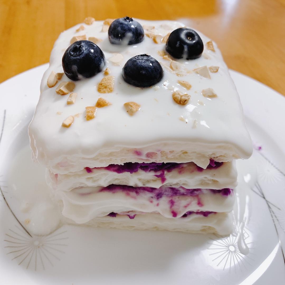 不用打发蛋白的紫薯泥蛋糕