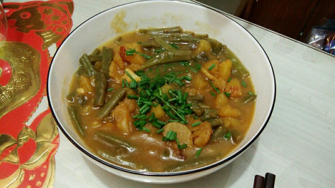 土豆炖豆角