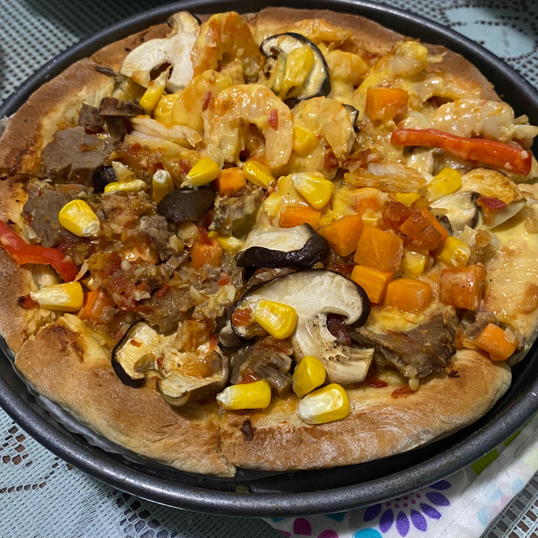 八寸披萨（附带饼皮做法）