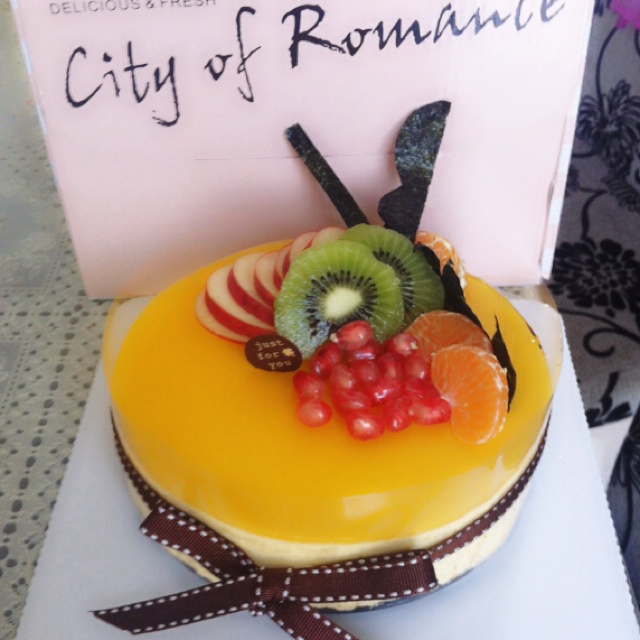 料超足的芒果慕斯蛋糕