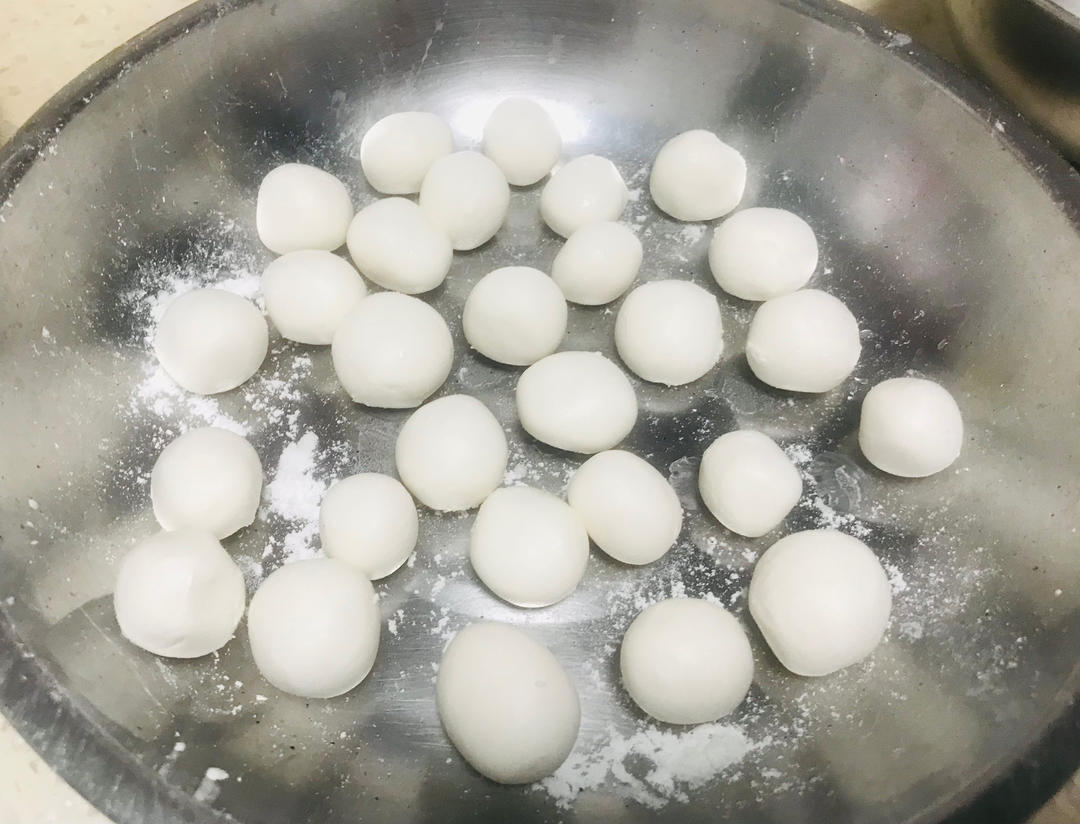 秋日暖胃甜品 | 红豆桂花小丸子🍡
