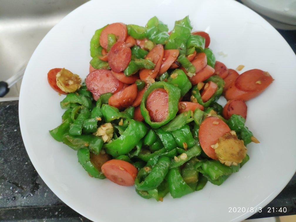 青椒炒火腿肠