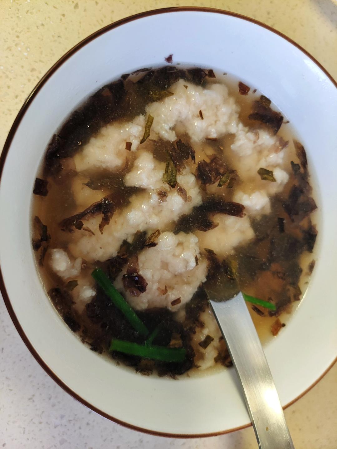 温州瘦肉丸，自制无添加剂快手做的猪肉羹