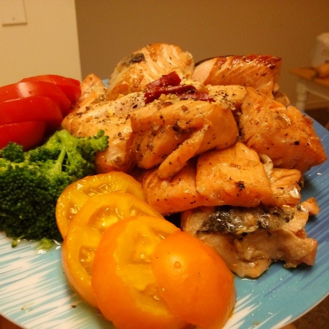 黑胡椒煎三文鱼排