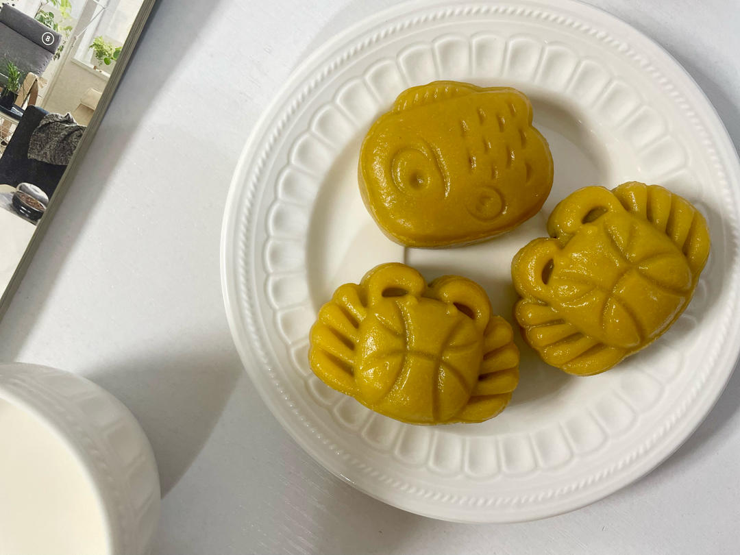 秒杀冰皮月饼的紫薯山药糯米糕