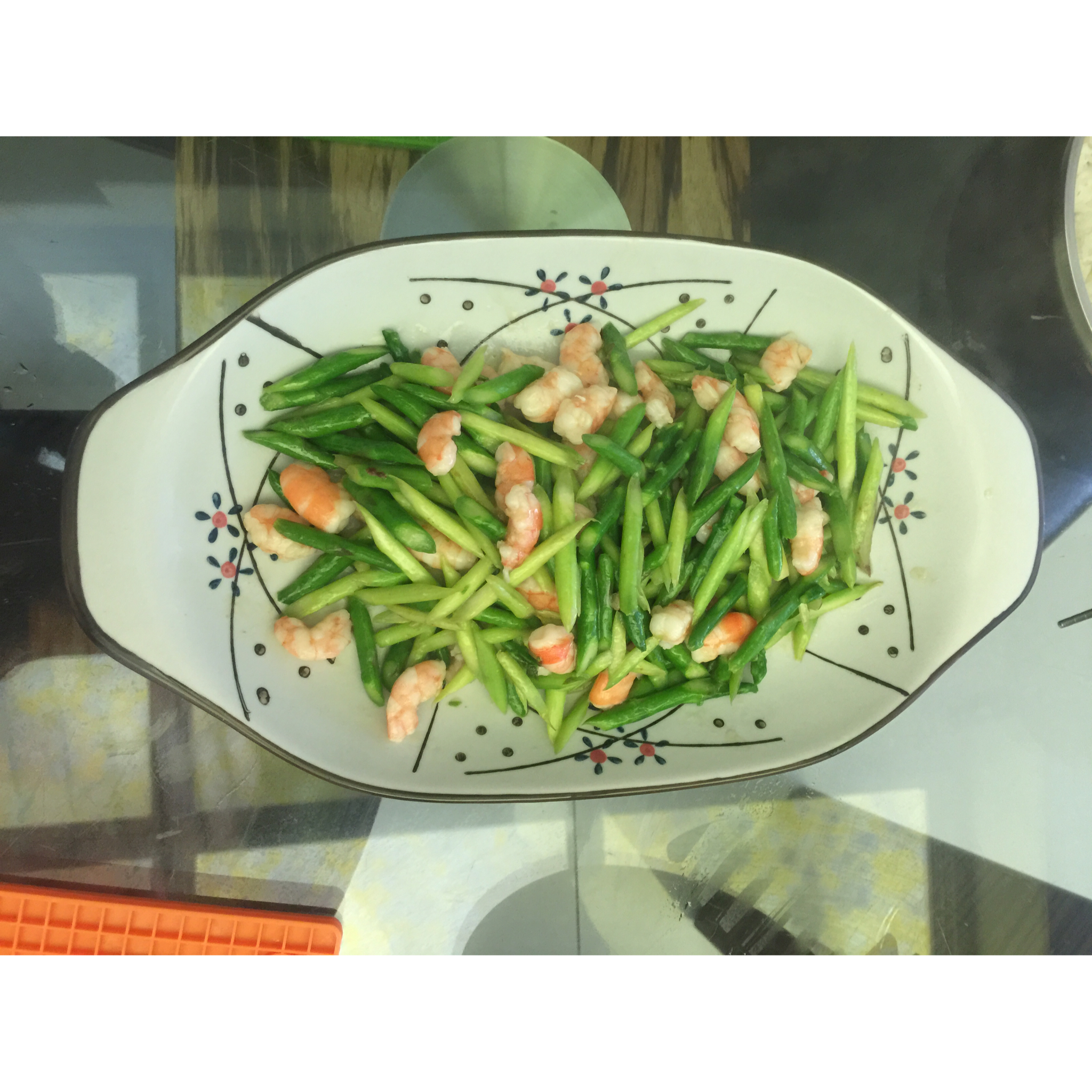 清炒芦笋虾仁