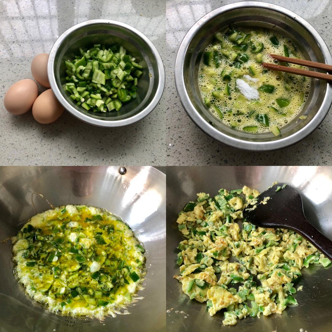 青椒炒鸡蛋我的4种做法