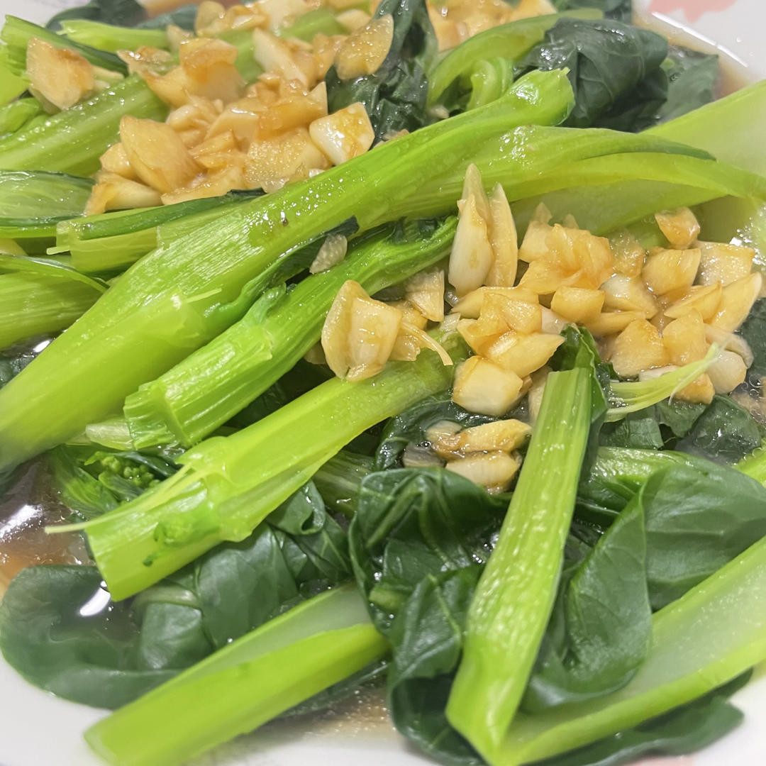 🔥比肉好吃的蒜蓉蚝油菜心！好吃不胖系列