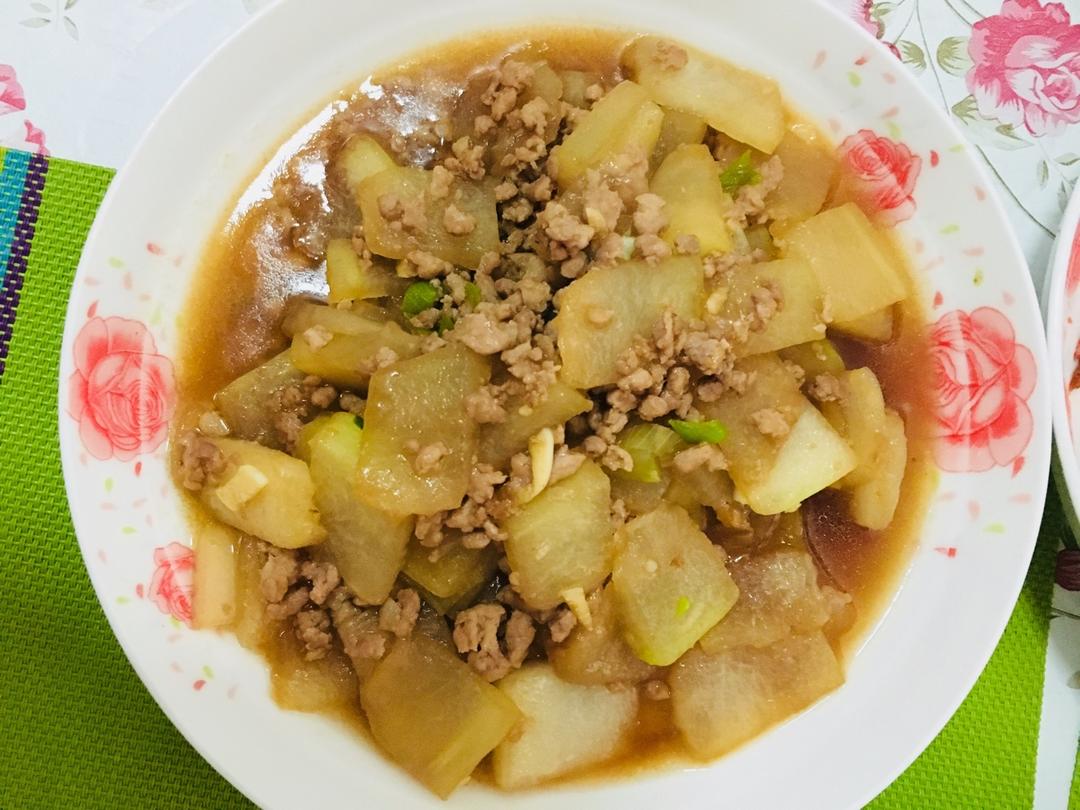 迪西如梦令做的肉末炒冬瓜(超下饭)