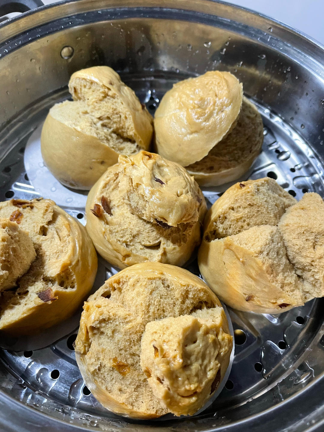 新手也能爆开花的老面红糖大枣开花馒头（泡打粉版or无泡打粉版）