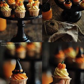 【万圣节】女巫帽子cupcake—美的T7-L382B智烤大师