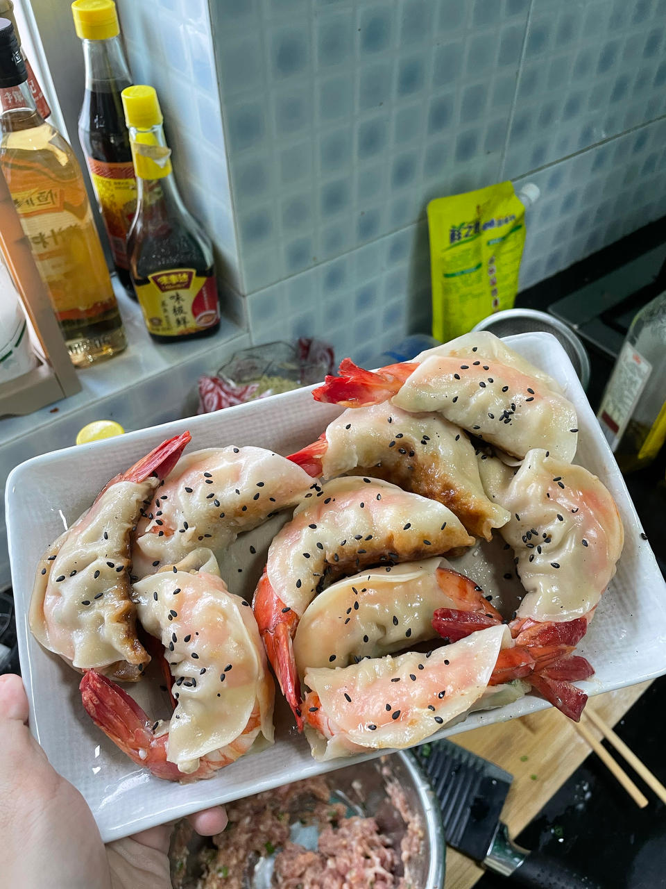 酥脆鲜虾锅贴