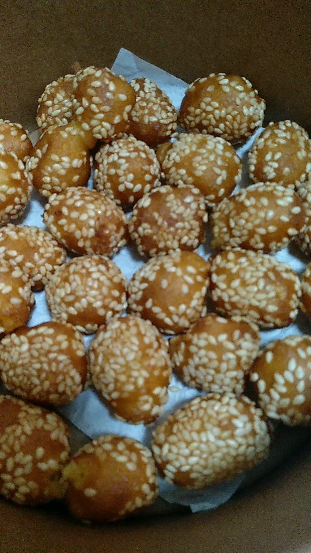 红薯芝麻糯米丸